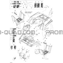 Carrosserie Et Accessoires 1 pour Can-am Toutes les cylindrées 2009 Outlander 400 EFI