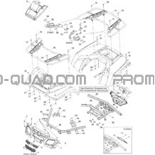 Carrosserie Et Accessoires 2 pour Can-am Toutes les cylindrées 2009 Outlander 500 EFI