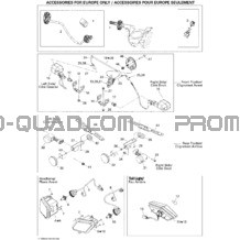 Accessoires Électriques Euro pour Can-am Toutes les cylindrées 2009 Outlander 650 EFI XT