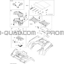 Coffres Avant Et Arrière STD pour Can-am Toutes les cylindrées 2009 Outlander 650 EFI
