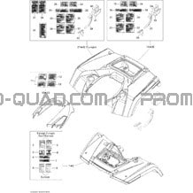 Ensemble Aile Et Panneau Central STD pour Can-am Toutes les cylindrées 2009 Outlander 650 EFI