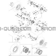 Système Entraînement Avant pour Can-am Toutes les cylindrées 2009 Outlander Max 400 EFI
