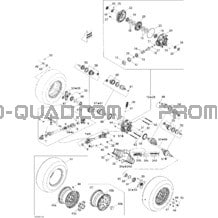 Système Entraînement Arrière pour Can-am Toutes les cylindrées 2009 Outlander Max 400 EFI