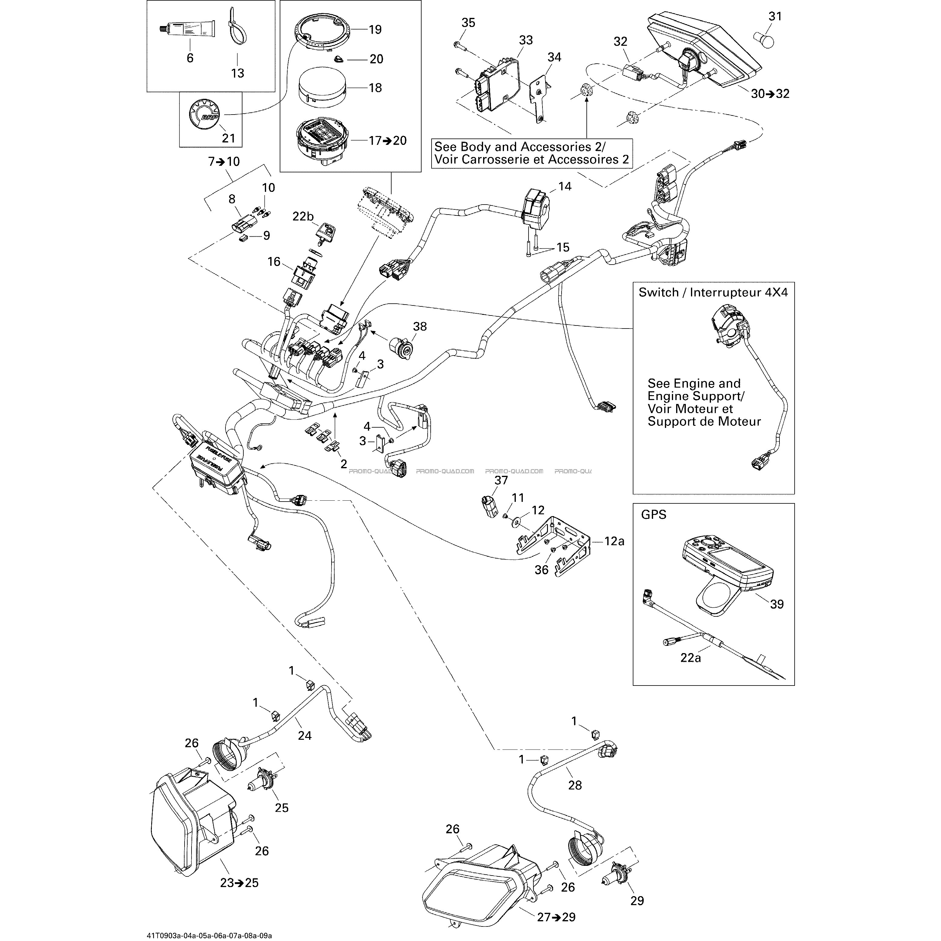 Accessoires Électriques 1  Can-am  2009 Toutes les cylindrées  Original parts OEMAccessoires Électriques 1  Can-am  2009 Toutes les cylindrées  Original parts OEM