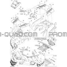 Carrosserie Et Accessoires 2 pour Can-am Toutes les cylindrées 2009 Outlander Max 800R EFI XT