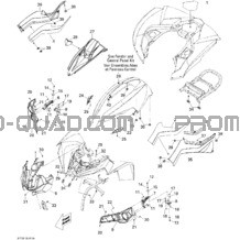 Carrosserie Et Accessoires 2 pour Can-am Toutes les cylindrées 2009 Renegade 800R EFI STD
