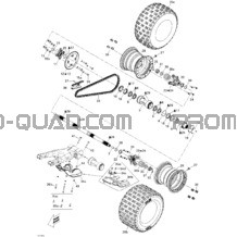 Système Entraînement Arrière pour Can-am Toutes les cylindrées 2010 DS 450 Xxc