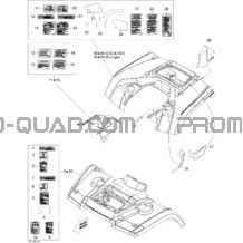 Ensemble Aile Et Panneau Central pour Can-am Toutes les cylindrées 2010 Outlander 400 EFI