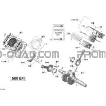 Crankshaft pour Can-am Toutes les cylindrées 2010 Outlander 500 EFI