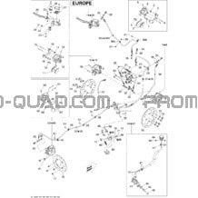 Freins Hydraulique Europe pour Can-am Toutes les cylindrées 2010 Outlander 650 EFI