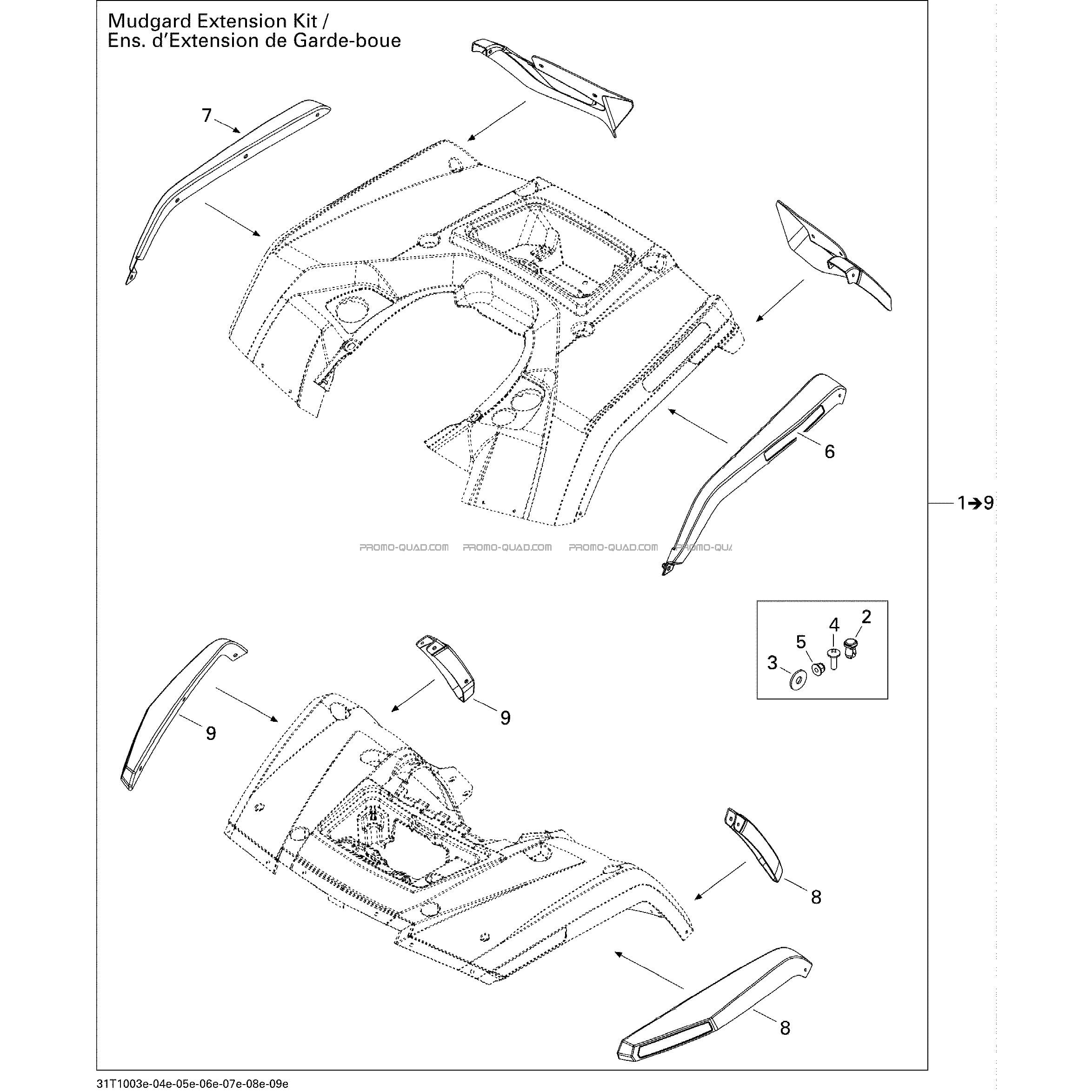 Carrosserie Et Accessoires 5  Can-am  2010 Toutes les cylindrées  Original parts OEMCarrosserie Et Accessoires 5  Can-am  2010 Toutes les cylindrées  Original parts OEM