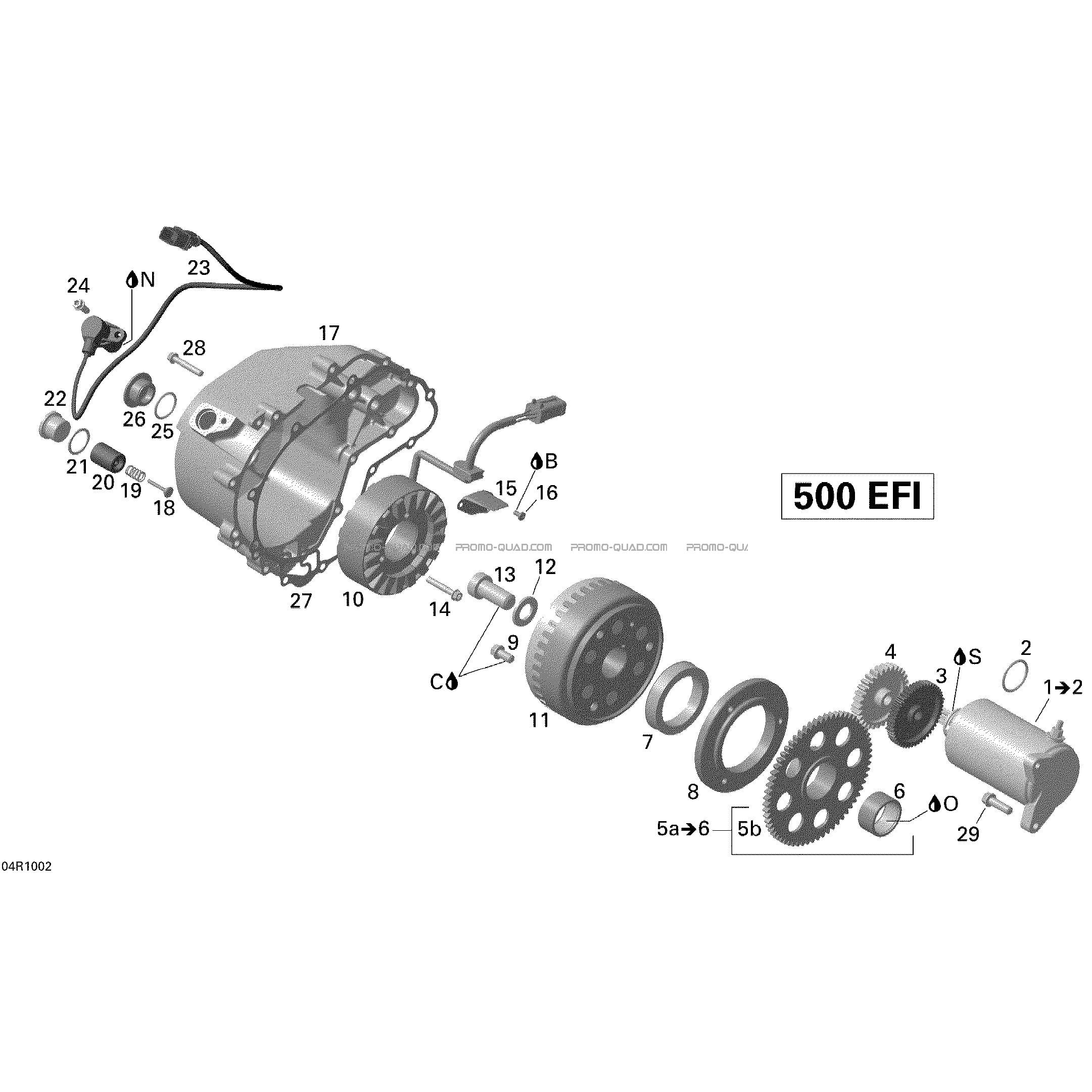Magneto And Electric Starter V1_STD  Can-am  2010 Toutes les cylindrées  Original parts OEMMagneto And Electric Starter V1_STD  Can-am  2010 Toutes les cylindrées  Original parts OEM