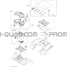 Coffres Avant Et Arrière pour Can-am Toutes les cylindrées 2010 Outlander Max 500 EFI