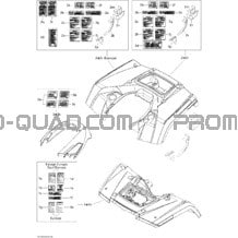 Ensemble Aile Et Panneau Central 800R EFI pour Can-am Toutes les cylindrées 2010 Outlander Max 800R EFI Ltd