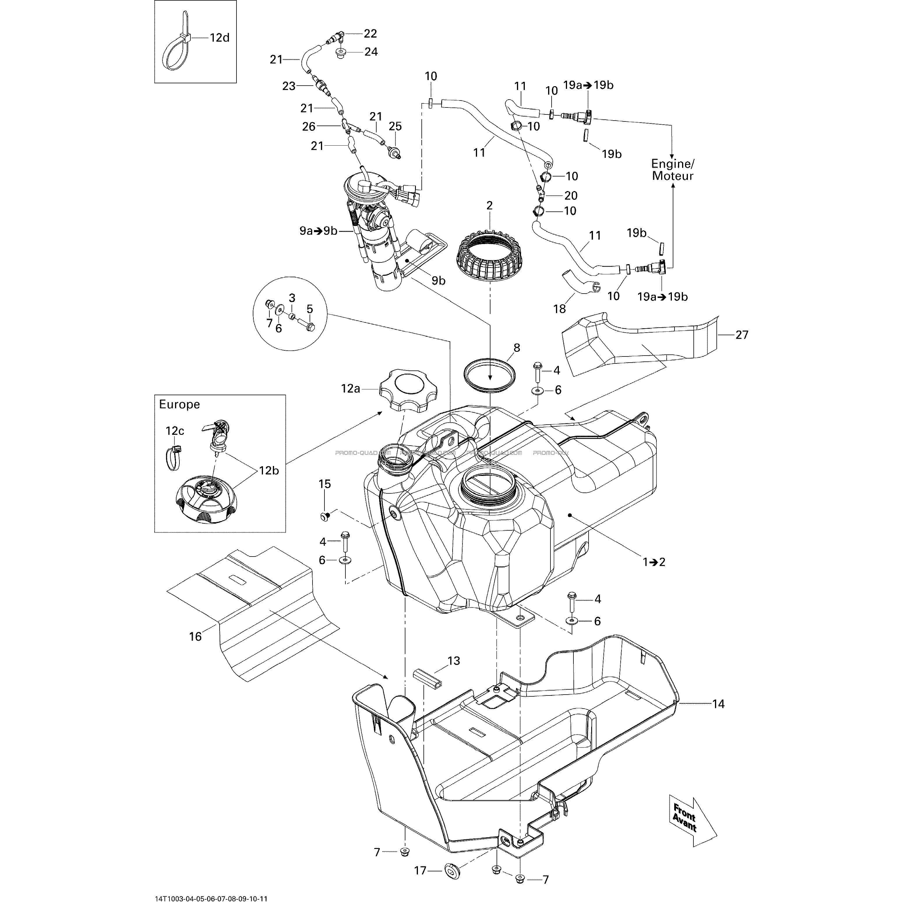 Système Alimentation  Can-am  2010 Toutes les cylindrées  Original parts OEMSystème Alimentation  Can-am  2010 Toutes les cylindrées  Original parts OEM
