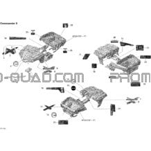 Décalques X pour Can-am Toutes les cylindrées 2011 Commander 1000