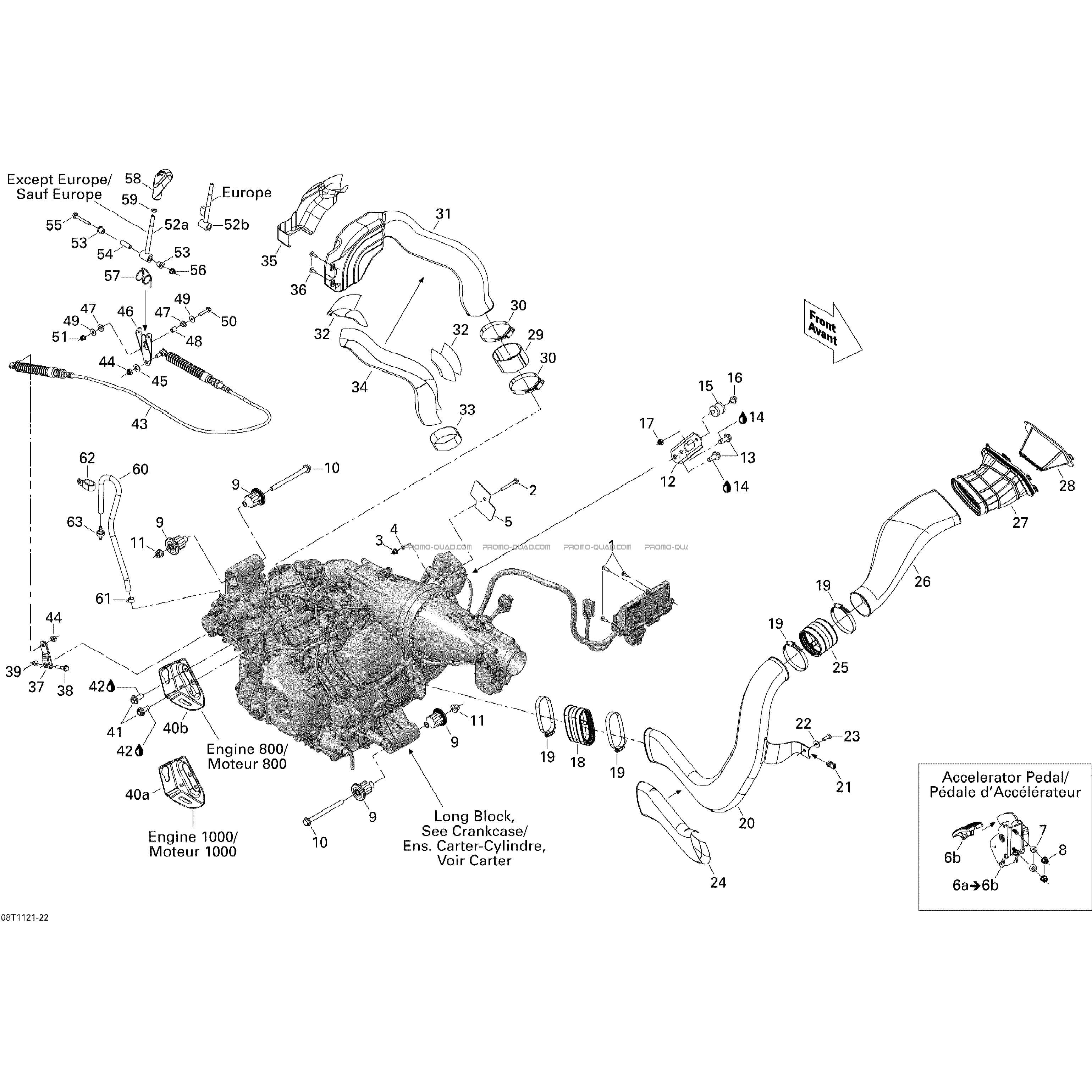 Moteur  Can-am  2011 Toutes les cylindrées  pièces OEMMoteur  Can-am  2011 Toutes les cylindrées  pièces OEM