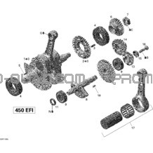 Vilebrequin pour Can-am Toutes les cylindrées 2011 DS 450 EFI