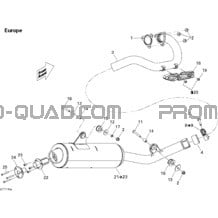 Système Échappement Xmx Europe pour Can-am Toutes les cylindrées 2011 DS 450 Xxc