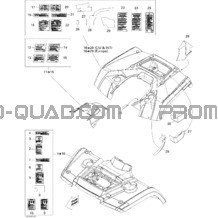 Ensemble Aile Et Panneau Central pour Can-am Toutes les cylindrées 2011 Outlander 400 EFI