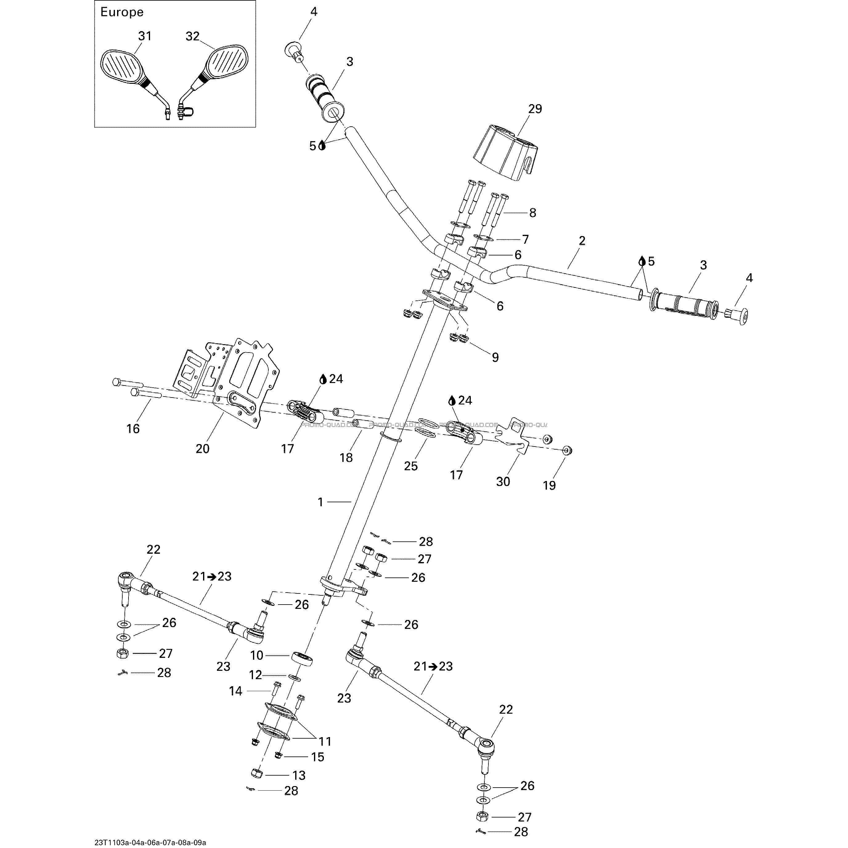 Direction STD  Can-am  2011 Toutes les cylindrées  pièces OEMDirection STD  Can-am  2011 Toutes les cylindrées  pièces OEM