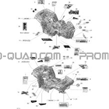 Décalques pour Can-am Toutes les cylindrées 2011 Outlander 800R EFI
