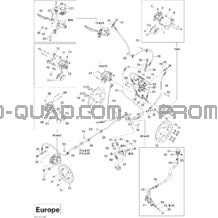 Freins Hydraulique Europe pour Can-am Toutes les cylindrées 2011 Outlander Max 400 EFI