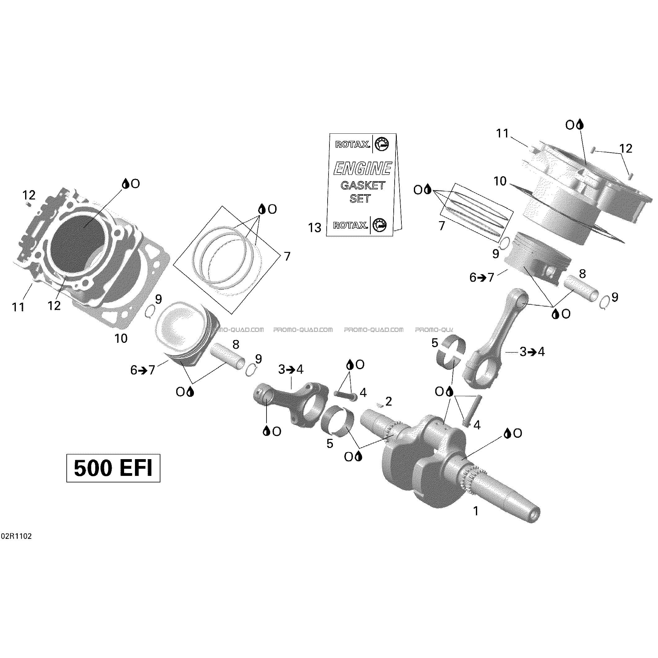 Crankshaft  Can-am  2011 Toutes les cylindrées  pièces OEMCrankshaft  Can-am  2011 Toutes les cylindrées  pièces OEM