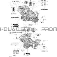 Décalques pour Can-am Toutes les cylindrées 2011 Renegade 800R EFI