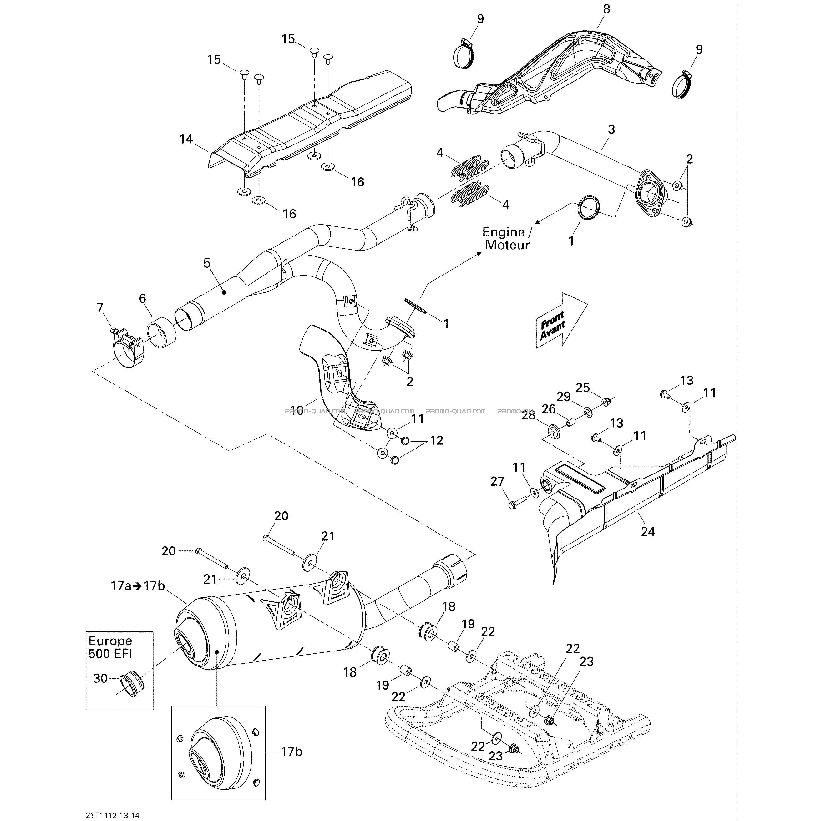 Système Échappement  Can-am  2011 Toutes les cylindrées  pièces OEMSystème Échappement  Can-am  2011 Toutes les cylindrées  pièces OEM