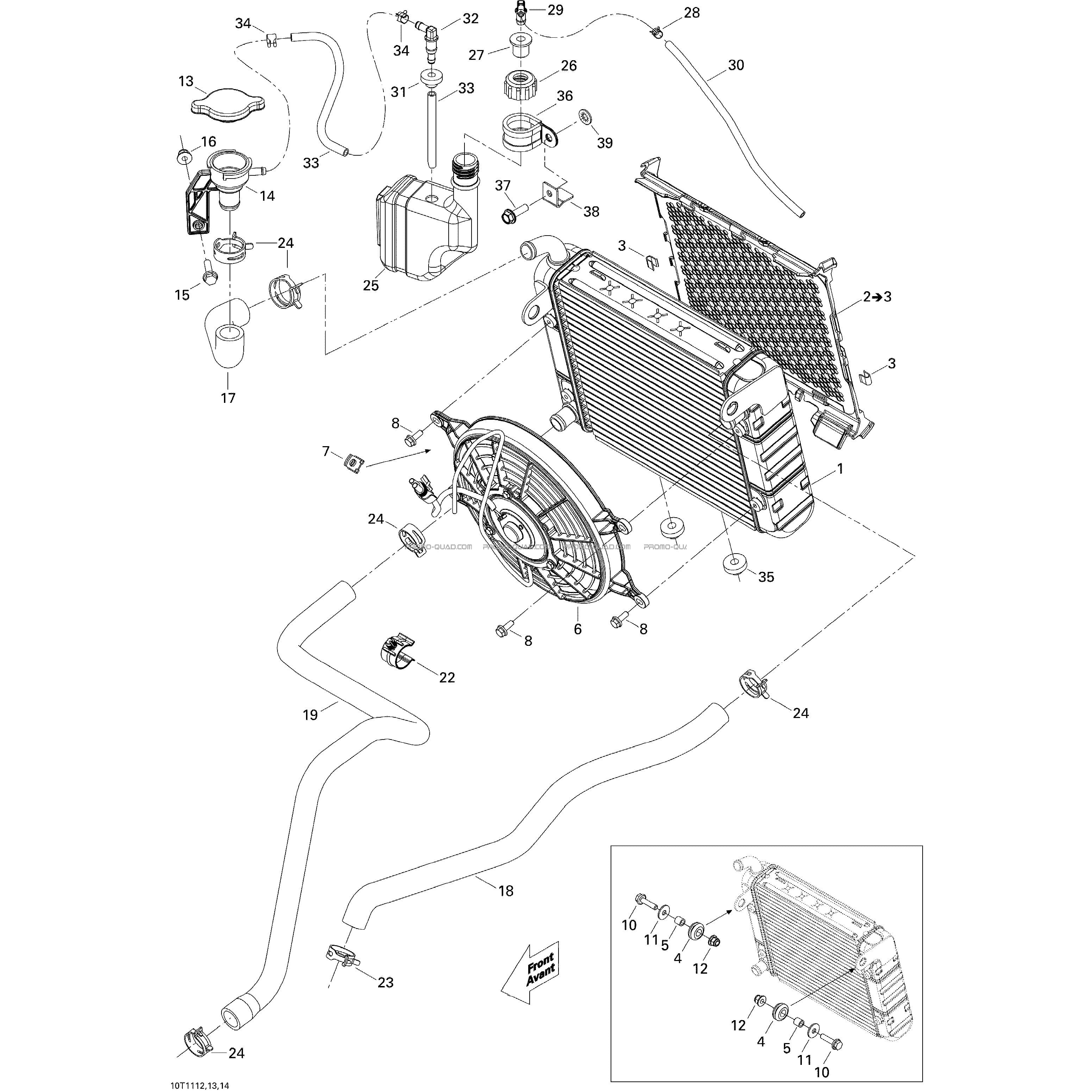 Système Refroidissement  Can-am  2011 Toutes les cylindrées  Original parts OEMSystème Refroidissement  Can-am  2011 Toutes les cylindrées  Original parts OEM