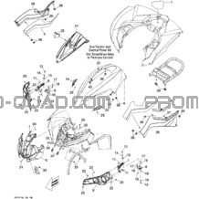 Carrosserie Et Accessoires 2 pour Can-am Toutes les cylindrées 2011 Renegade 800R EFI