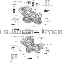 Décalques pour Can-am Toutes les cylindrées 2011 Renegade 800R EFI
