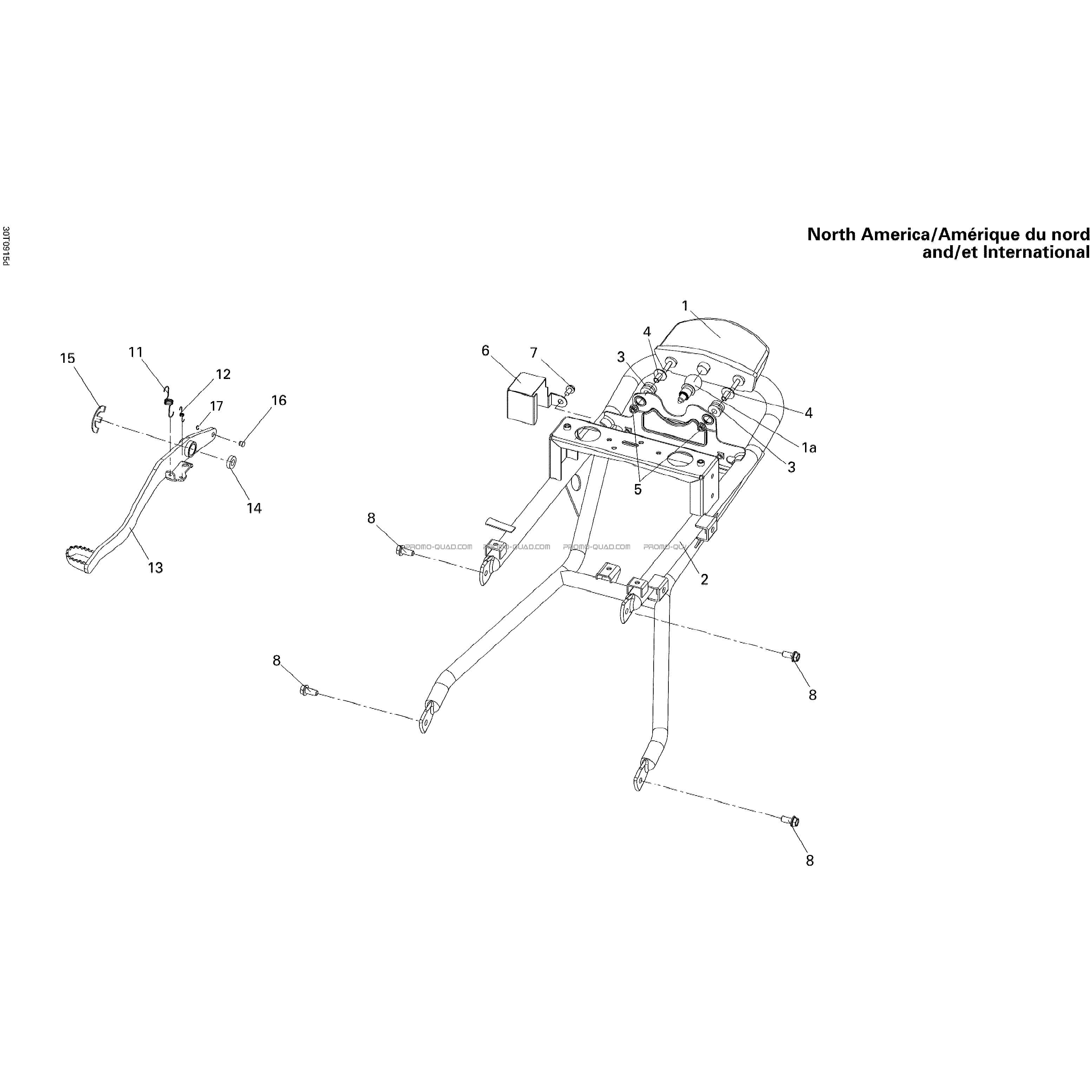 Châssis Arrière North America  Can-am  2012 Toutes les cylindrées  Original parts OEMChâssis Arrière North America  Can-am  2012 Toutes les cylindrées  Original parts OEM