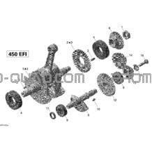 Vilebrequin pour Can-am Toutes les cylindrées 2012 DS 450EFI STD