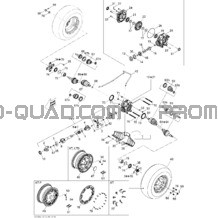 Système Entraînement Arrière pour Can-am Toutes les cylindrées 2012 Outlander 500EFI STD & XT