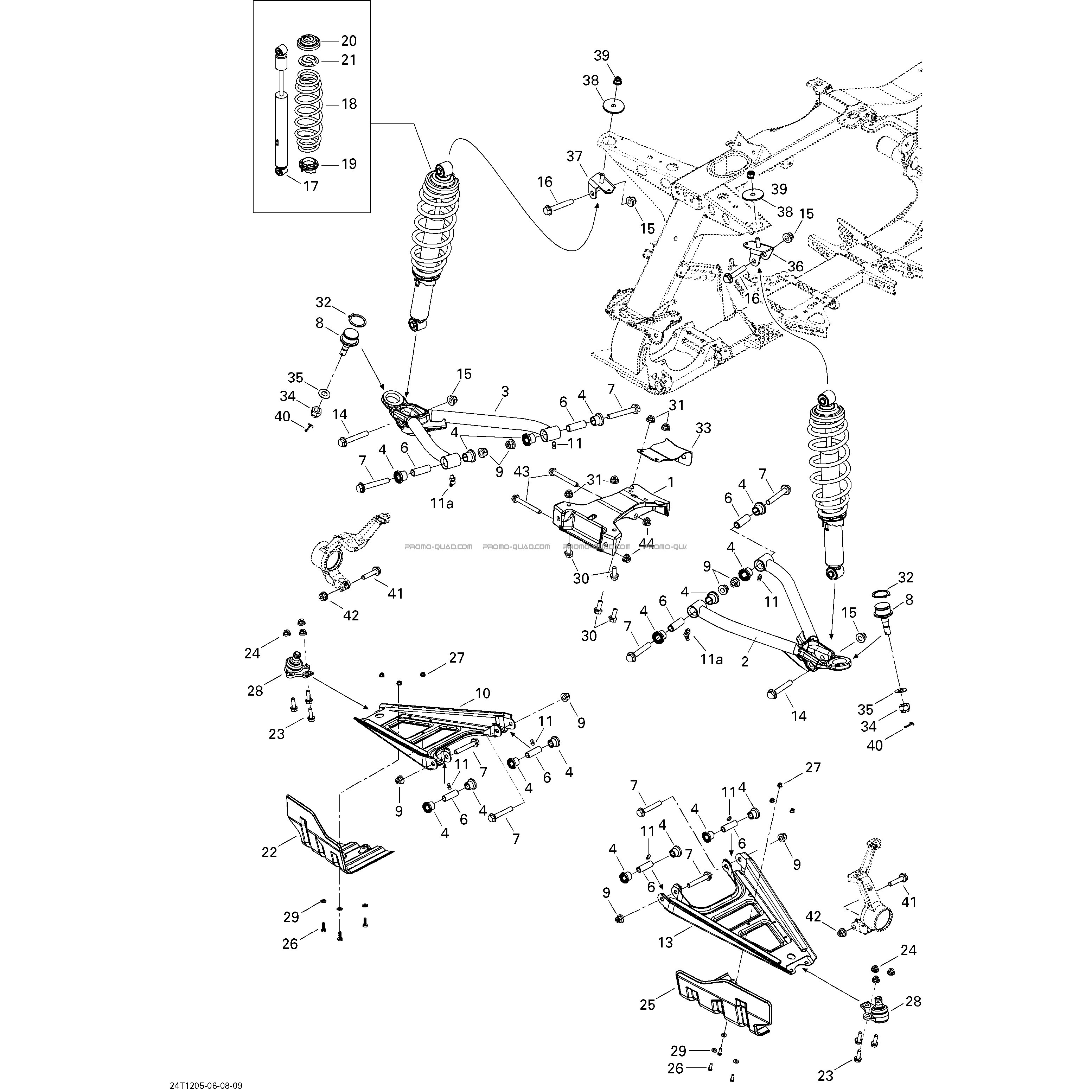 Suspension Avant  Can-am  2012 Toutes les cylindrées  Original parts OEMSuspension Avant  Can-am  2012 Toutes les cylindrées  Original parts OEM