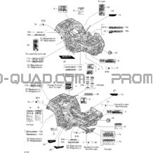 Décalques pour Can-am Toutes les cylindrées 2012 Outlander 650EFI STD & XT