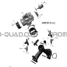 Collecteur Admission Air Et Carter De Papillon pour Can-am Toutes les cylindrées 2012 Outlander 800REFI Xmr