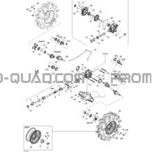 Système Entraînement Arrière pour Can-am Toutes les cylindrées 2012 Outlander 800REFI Xmr