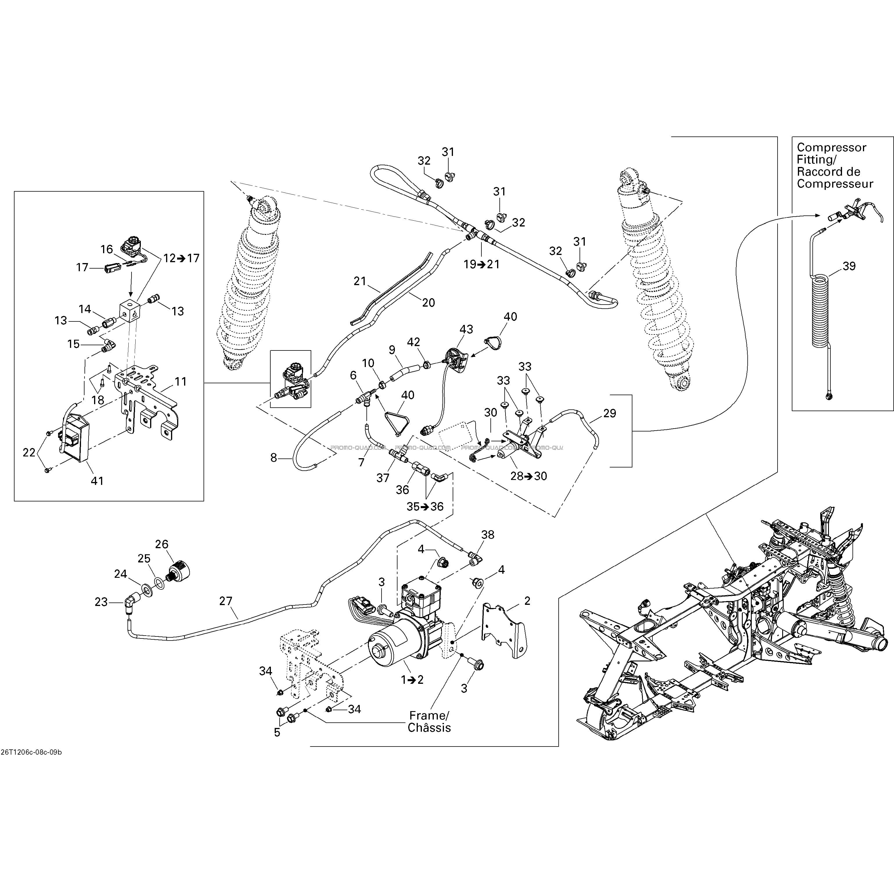 Suspension Arrière XTP  Can-am  2012 Toutes les cylindrées  pièces OEMSuspension Arrière XTP  Can-am  2012 Toutes les cylindrées  pièces OEM