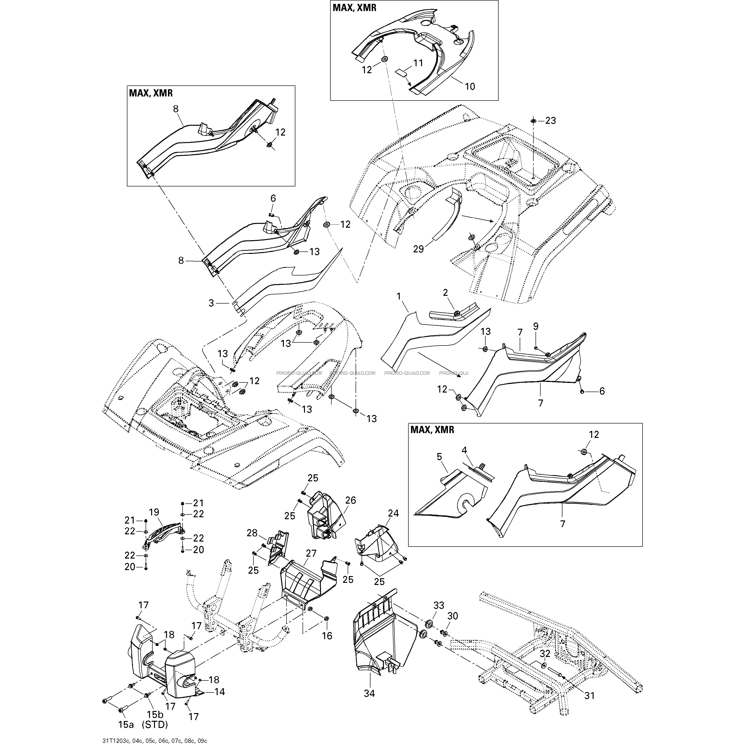 Carrosserie Et Accessoires 3  Can-am  2012 Toutes les cylindrées  pièces OEMCarrosserie Et Accessoires 3  Can-am  2012 Toutes les cylindrées  pièces OEM