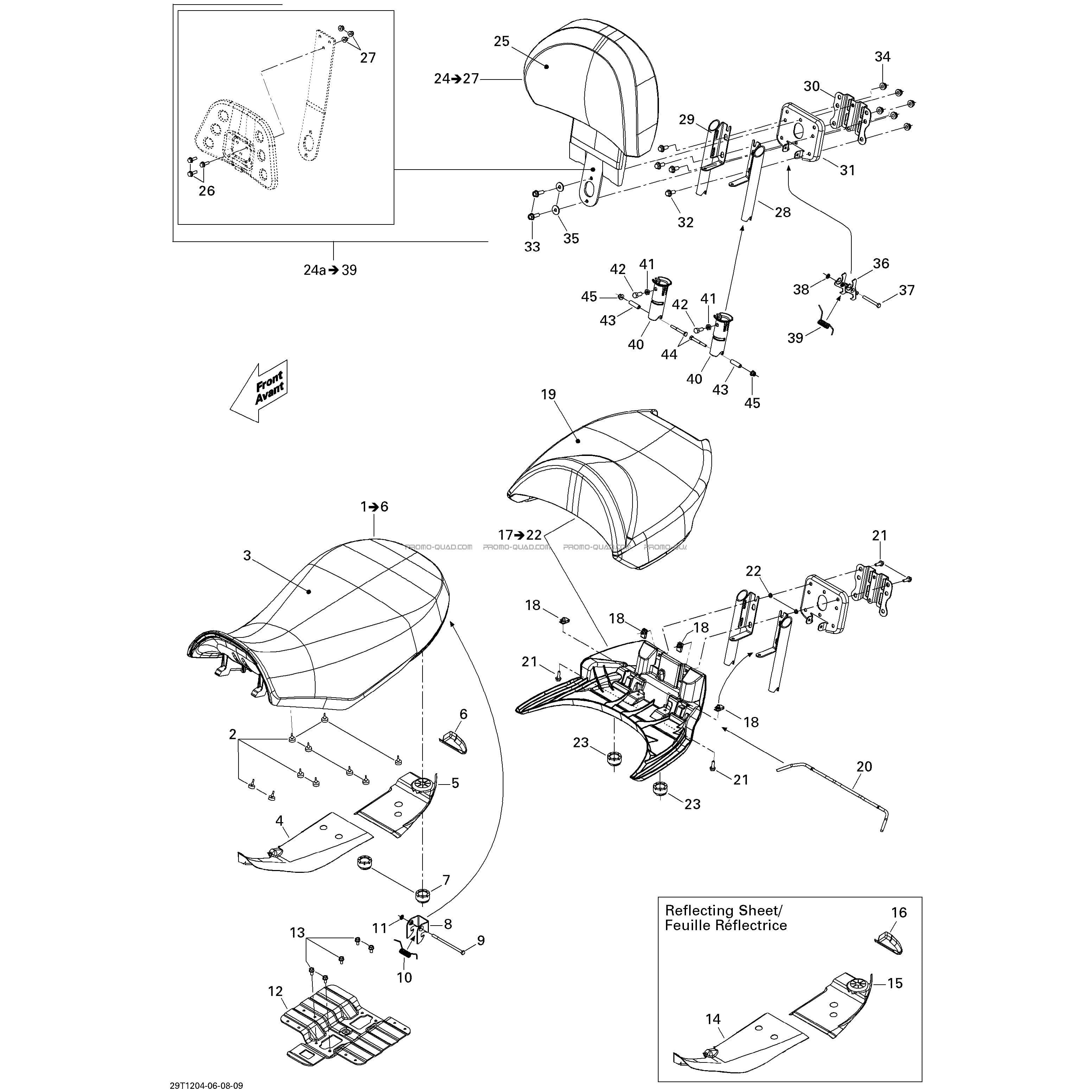 Siège  Can-am  2012 Toutes les cylindrées  Original parts OEMSiège  Can-am  2012 Toutes les cylindrées  Original parts OEM