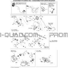 Accessoires Électriques Europe pour Can-am Toutes les cylindrées 2012 Outlander MAX 800REFI LTD