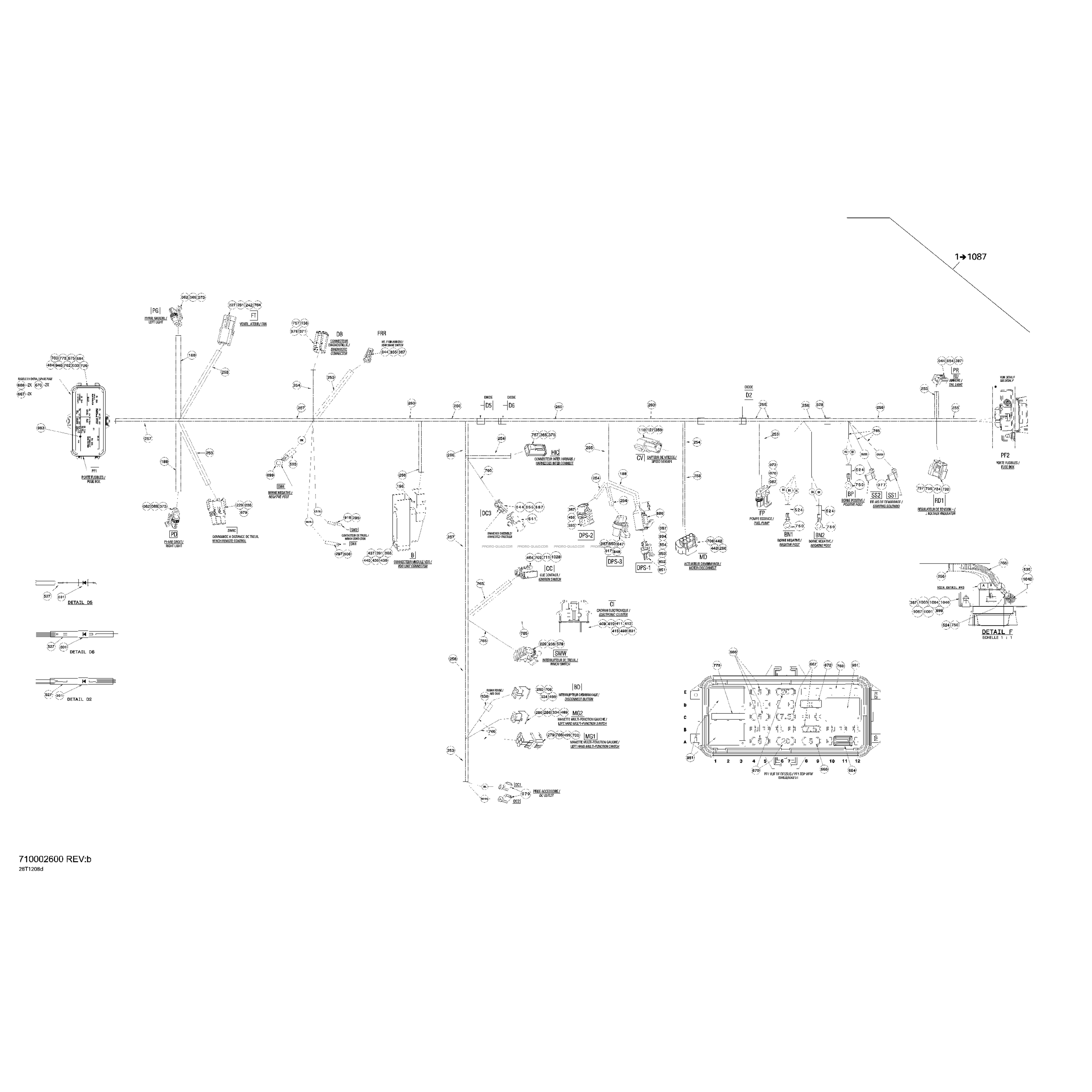 Câblage Principal XT  Can-am  2012 Toutes les cylindrées  Original parts OEMCâblage Principal XT  Can-am  2012 Toutes les cylindrées  Original parts OEM