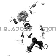 Collecteur Admission Air Et Carter De Papillon pour Can-am Toutes les cylindrées 2012 Outlander STD