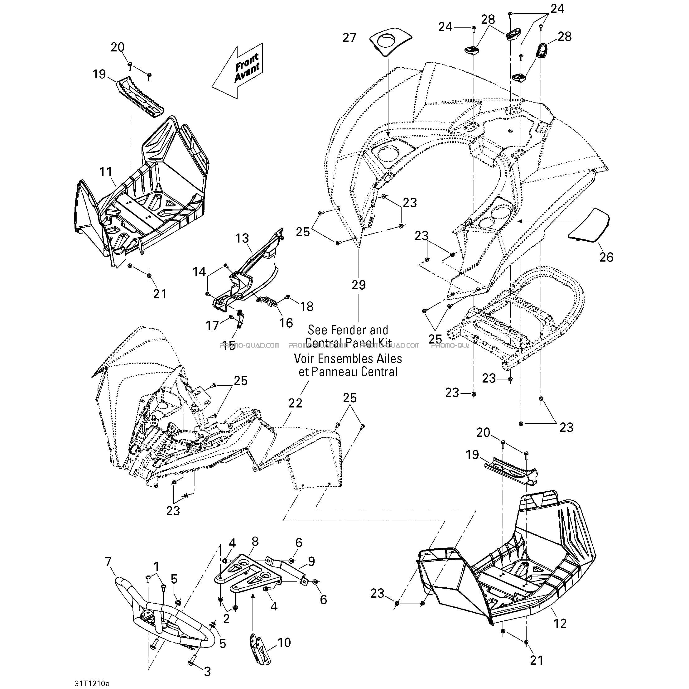 Carrosserie Et Accessoires 1  Can-am  2012 Toutes les cylindrées  Original parts OEMCarrosserie Et Accessoires 1  Can-am  2012 Toutes les cylindrées  Original parts OEM