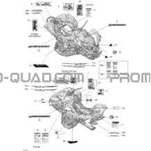 Décalques pour Can-am Toutes les cylindrées 2012 Renagade 500EFI STD