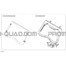 Carrosserie Et Accessoires Windshield pour Can-am Toutes les cylindrées 2013 Commander (Electric 9Kw) STD