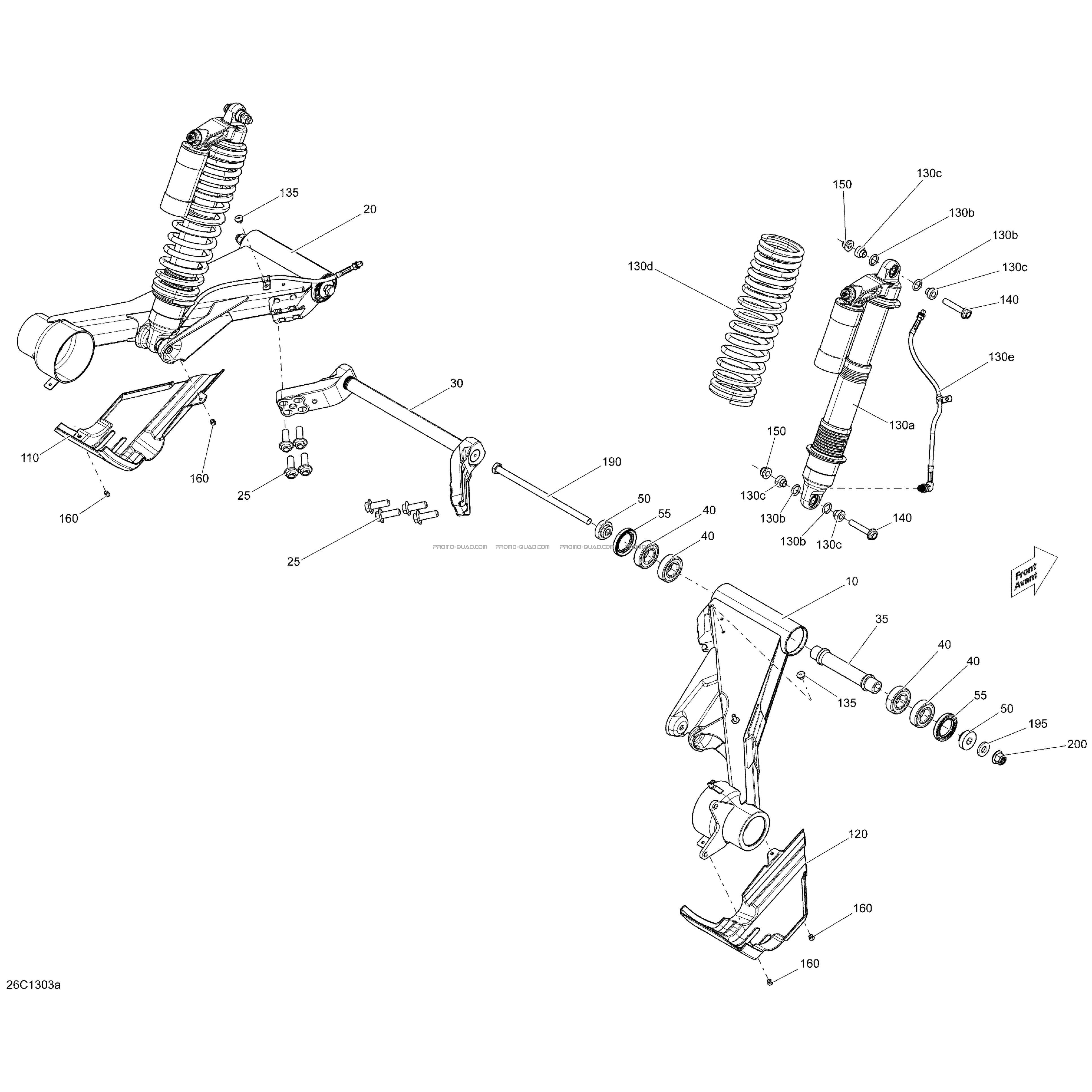 Suspension Arrière  Can-am  2013 Toutes les cylindrées  pièces OEMSuspension Arrière  Can-am  2013 Toutes les cylindrées  pièces OEM